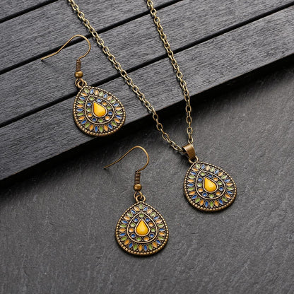 Conjunto de joyas de cuentas coloridas de estilo bohemio