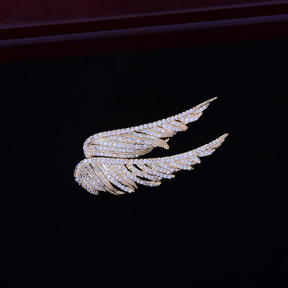 Zenitha Guardian Wings Brooch – Where Strength Meets Stillness