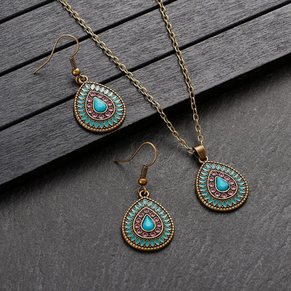 Conjunto de joyas de cuentas coloridas de estilo bohemio