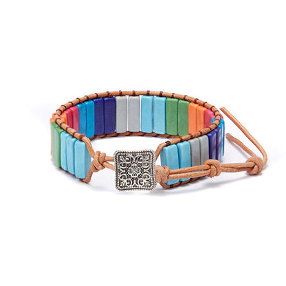 Zenitha Vintage Jasper Lederarmband II – Entdecken Sie neue Dimensionen der Harmonie