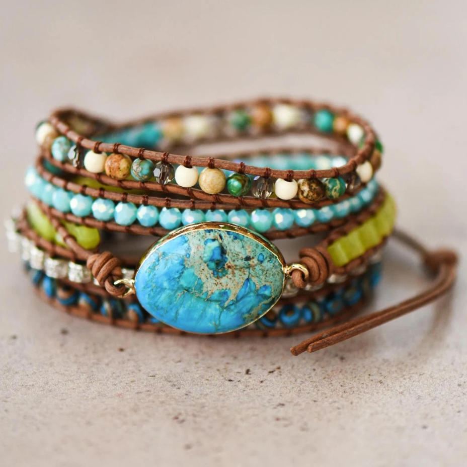 Zenitha Türkis-Jaspis-Heilarmband – Umarme Ruhe und Klarheit