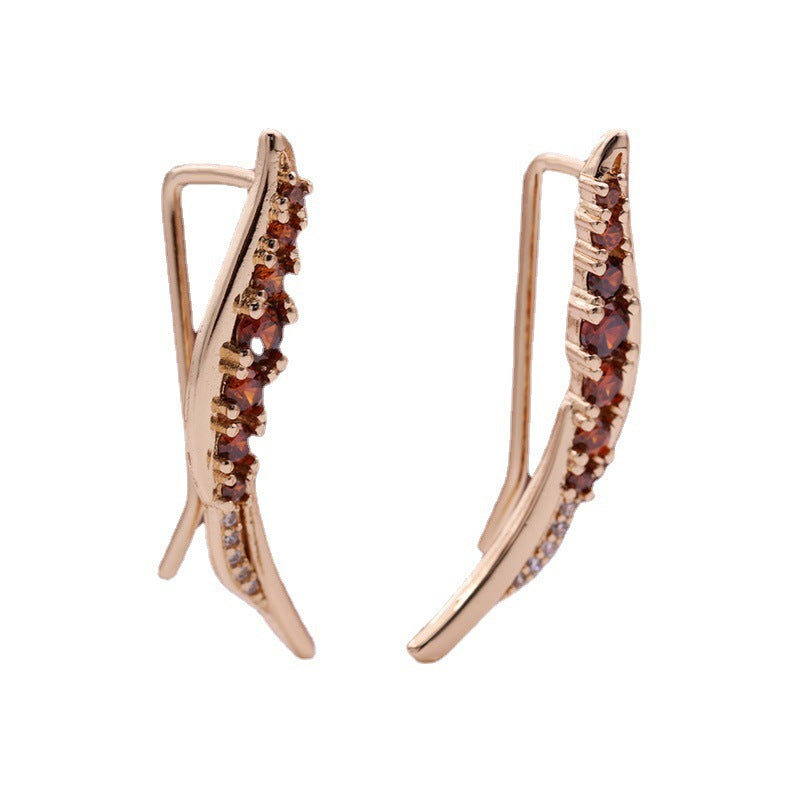 Zenitha Ember Arc Ohrringe – Wo Eleganz mit Feuer harmoniert