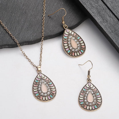 Conjunto de joyas de cuentas coloridas de estilo bohemio