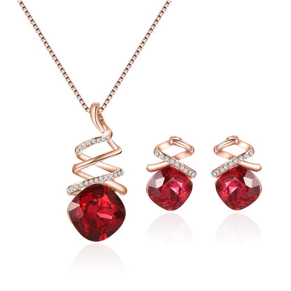 Zenitha Ruby Flame Schmuckset – Entzünden Sie Ihr inneres Feuer