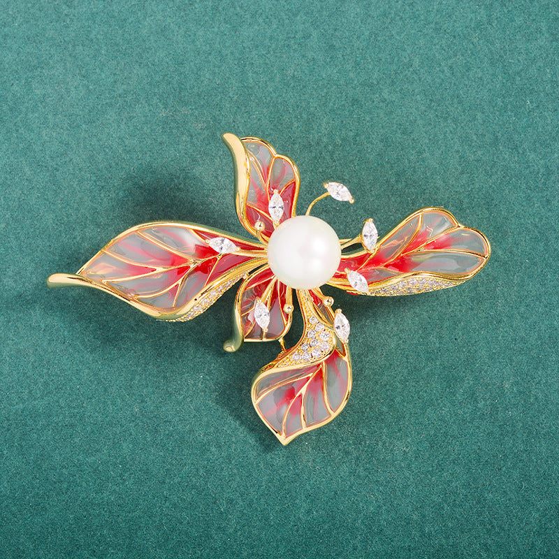 Broche Zenitha Bloomfire: Elegancia en cada pétalo