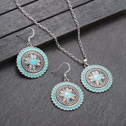 Conjunto de joyas de cuentas coloridas de estilo bohemio