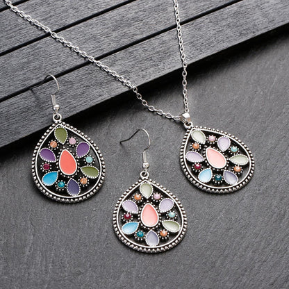 Conjunto de joyas de cuentas coloridas de estilo bohemio