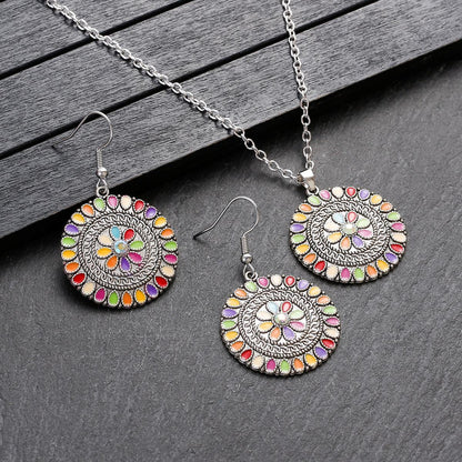 Conjunto de joyas de cuentas coloridas de estilo bohemio