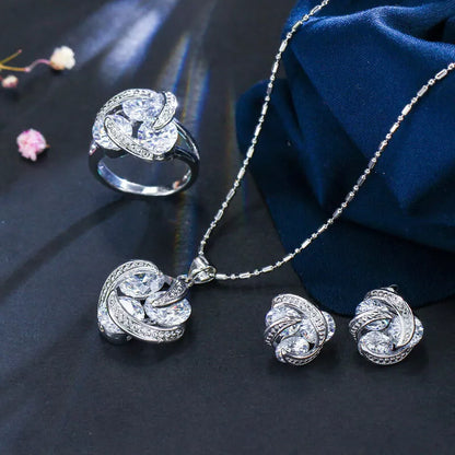 Zenitha Eternal Knot Jewelry Set – A Symbol of Connection and Radiance